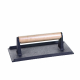Fleisch- und Burgerpresse aus Gusseisen mit Holzgriff 21x11x7 cm