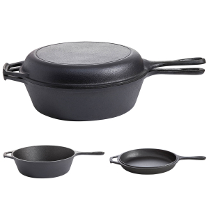 2in1 -Gusseisen Topf & Pfanne