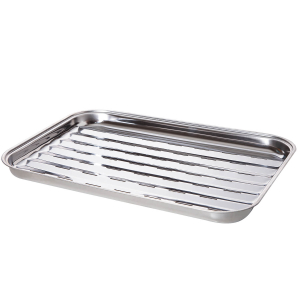Edelstahl-Grillschale 34 x 24 x 2