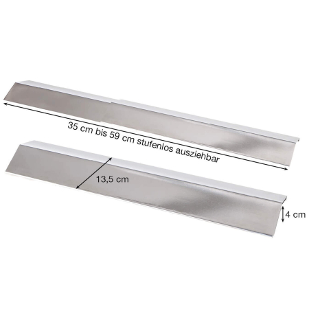 Edelstahl Flammblech breit