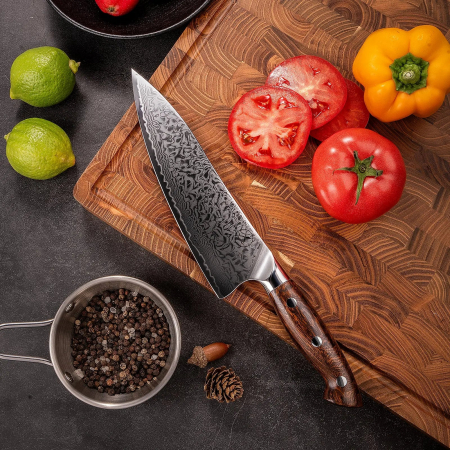 Premium Damast Chefmesser Eisenholz Damastshop.de - Damastshop