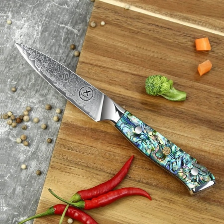 Damast Schälmesser Abalone Damastshop.de - Damastshop